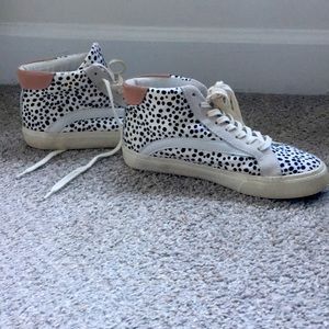 Madewell spotted sidewalk high top sneakers